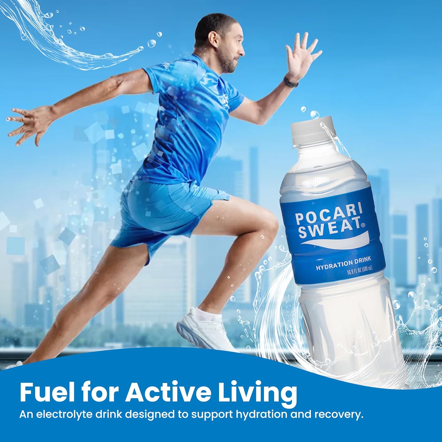 Pocari Sweat Electrolyte Drink, 12 Pack of 16.9 fl